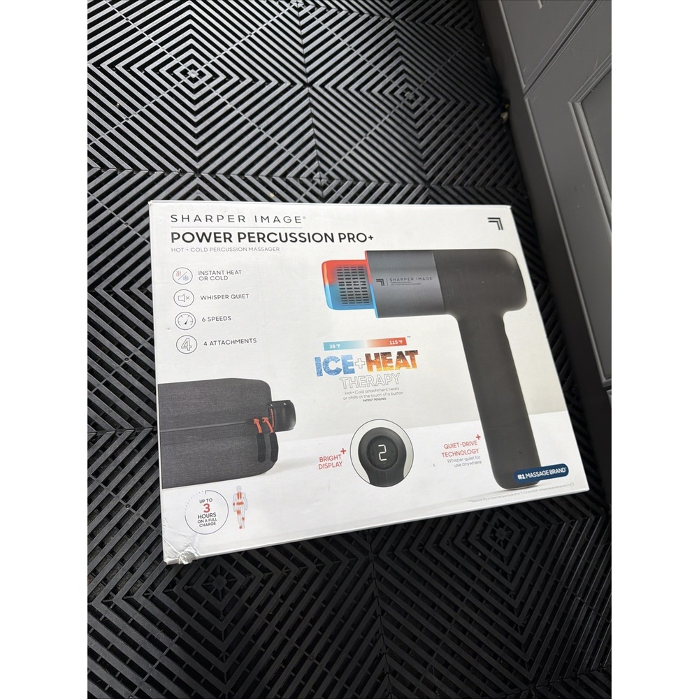 Sharper Image Power Percussion Pro+ Hot + Cold Percussion Massager Open Box